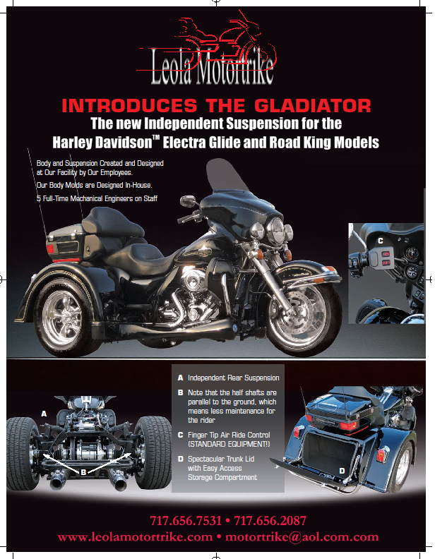 Harley Independent Suspension Leola Motortrike